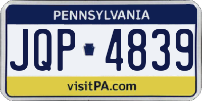 PA license plate JQP4839