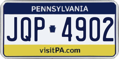 PA license plate JQP4902