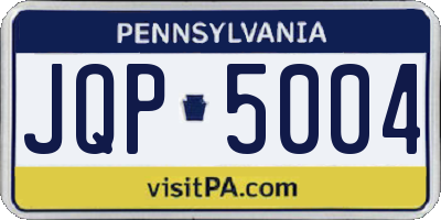 PA license plate JQP5004