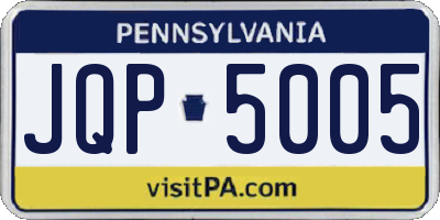 PA license plate JQP5005