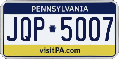 PA license plate JQP5007