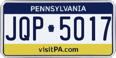 PA license plate JQP5017