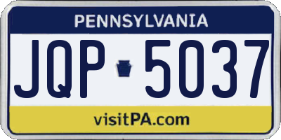 PA license plate JQP5037