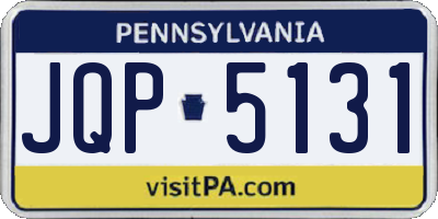 PA license plate JQP5131