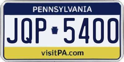PA license plate JQP5400