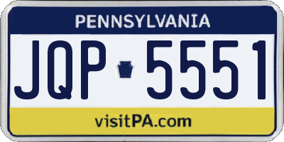 PA license plate JQP5551