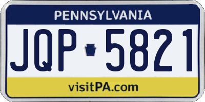 PA license plate JQP5821