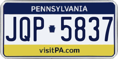 PA license plate JQP5837