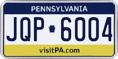 PA license plate JQP6004