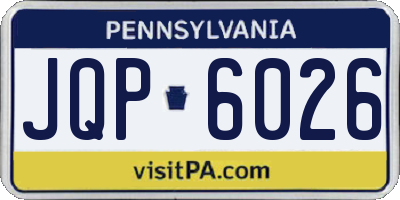 PA license plate JQP6026