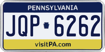 PA license plate JQP6262