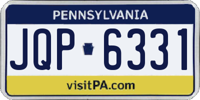 PA license plate JQP6331
