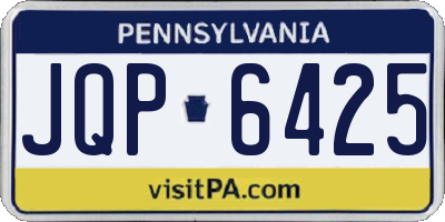 PA license plate JQP6425