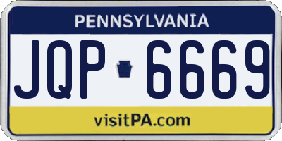 PA license plate JQP6669