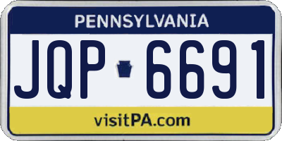 PA license plate JQP6691