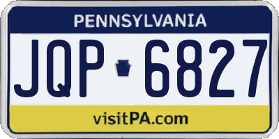 PA license plate JQP6827