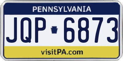 PA license plate JQP6873