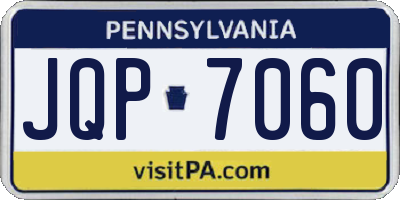 PA license plate JQP7060