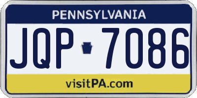 PA license plate JQP7086