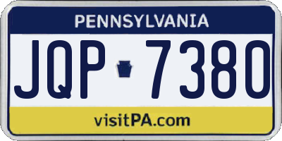 PA license plate JQP7380