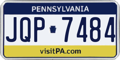 PA license plate JQP7484