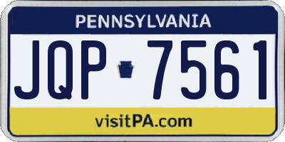 PA license plate JQP7561