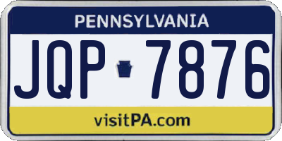 PA license plate JQP7876