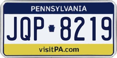 PA license plate JQP8219