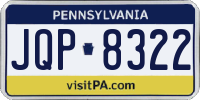 PA license plate JQP8322