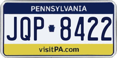 PA license plate JQP8422