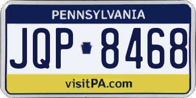PA license plate JQP8468
