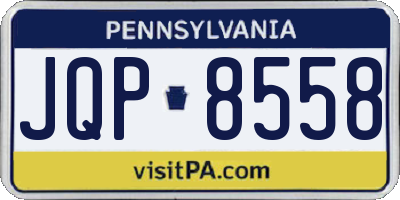 PA license plate JQP8558