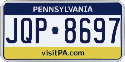 PA license plate JQP8697