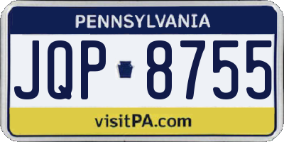 PA license plate JQP8755