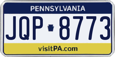 PA license plate JQP8773