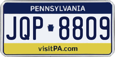 PA license plate JQP8809