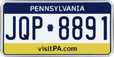 PA license plate JQP8891
