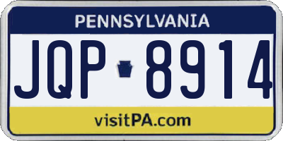 PA license plate JQP8914