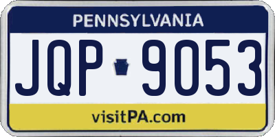 PA license plate JQP9053