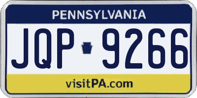 PA license plate JQP9266