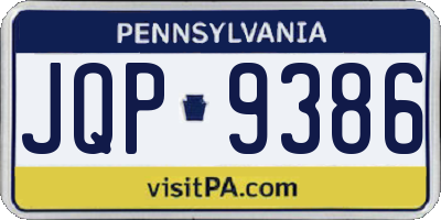 PA license plate JQP9386