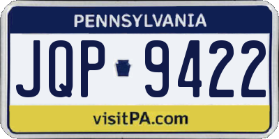 PA license plate JQP9422