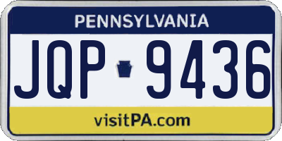 PA license plate JQP9436