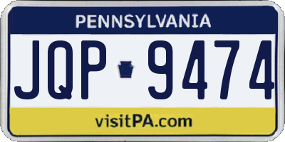 PA license plate JQP9474