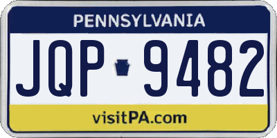 PA license plate JQP9482