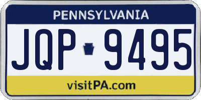 PA license plate JQP9495