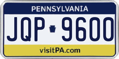 PA license plate JQP9600