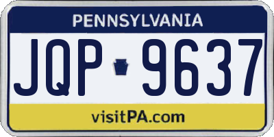 PA license plate JQP9637
