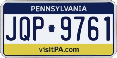 PA license plate JQP9761
