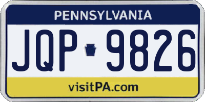 PA license plate JQP9826
